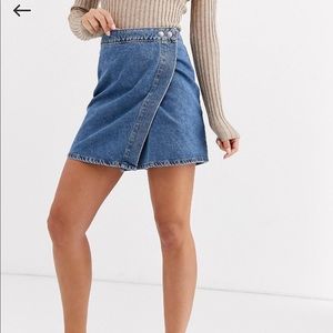 Asos denim wrap skirt